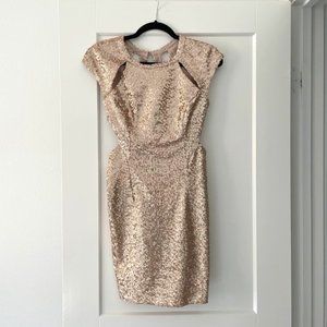 TopShop gold sequined dress